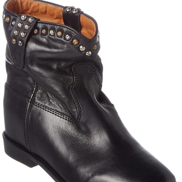 ISABEL MARANT 'CRISI' STUDDED LEATHER ANKLE BOOTS - Picture 1 of 7